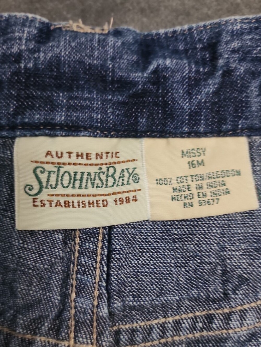 St. John's Bay Denim Midi Skirt - Dark Blue - Picture 3 of 7